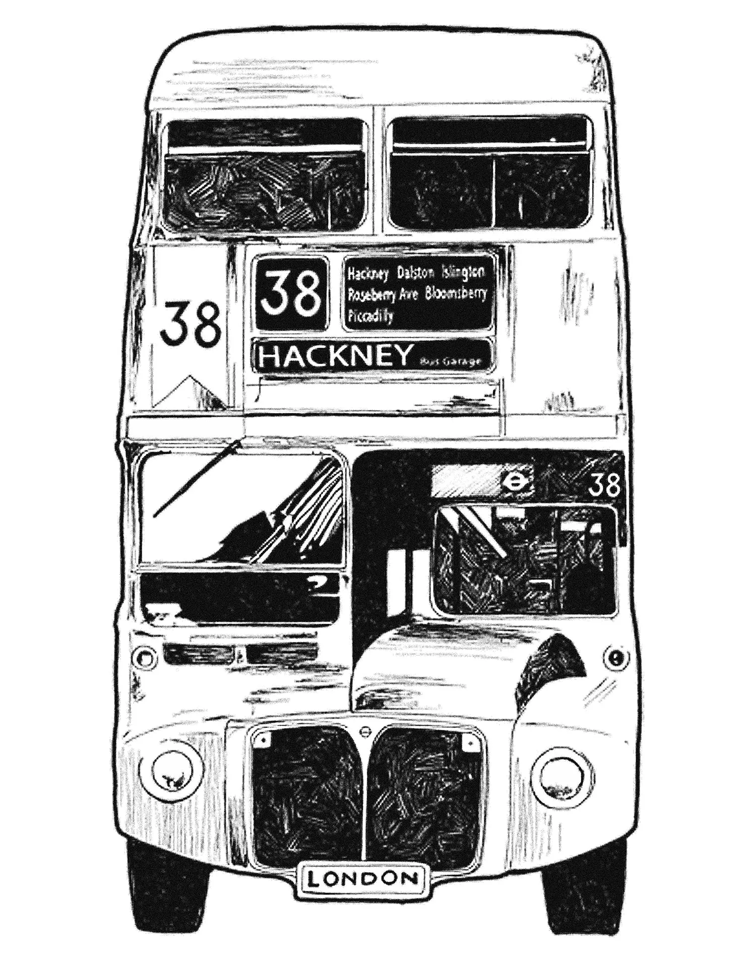 UA London Calling Bus 38 Hackney Women's T-shirt (White)