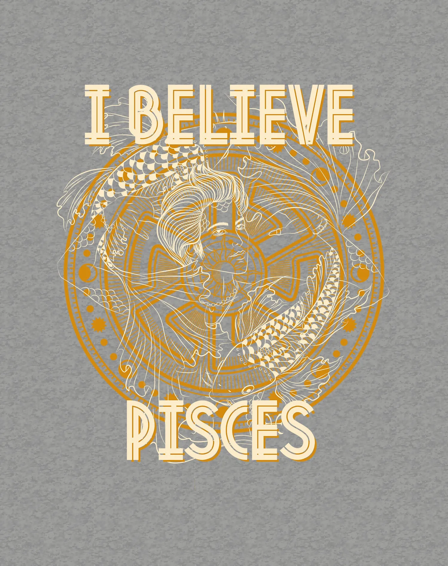 UA Supreme Star Sign Pisces Disk Women's T-shirt (Sports Grey)
