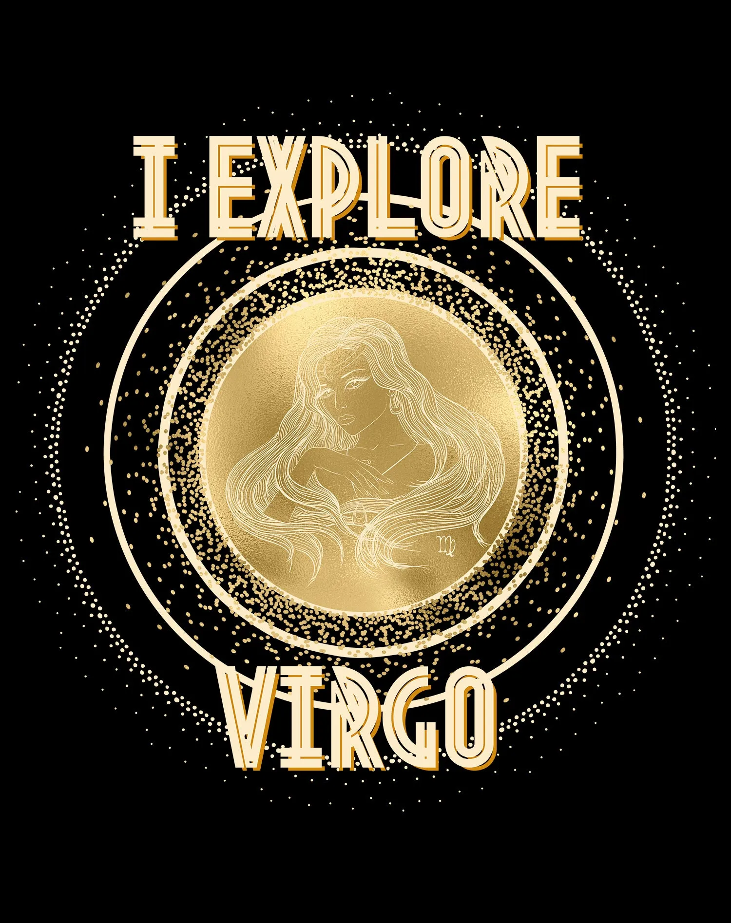 UA Supreme Star Sign Virgo Women's T-shirt (Black)