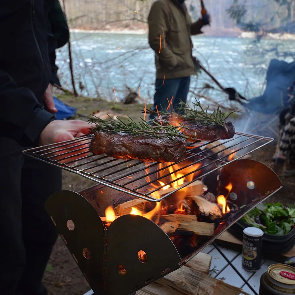 UCO Corporation - Flatpack Portable Stainless Grill & FirePit