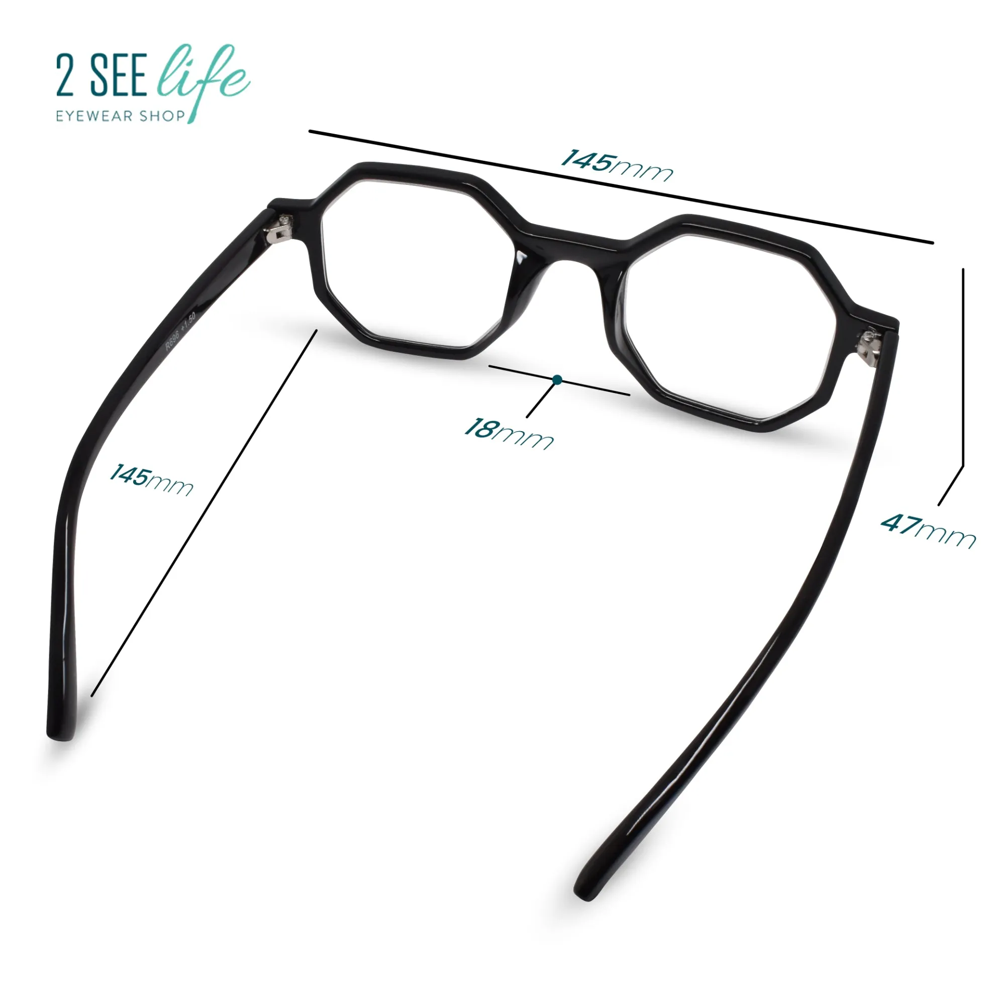 Unique Ocatagon Hexagon Reading Glasses | R-696
