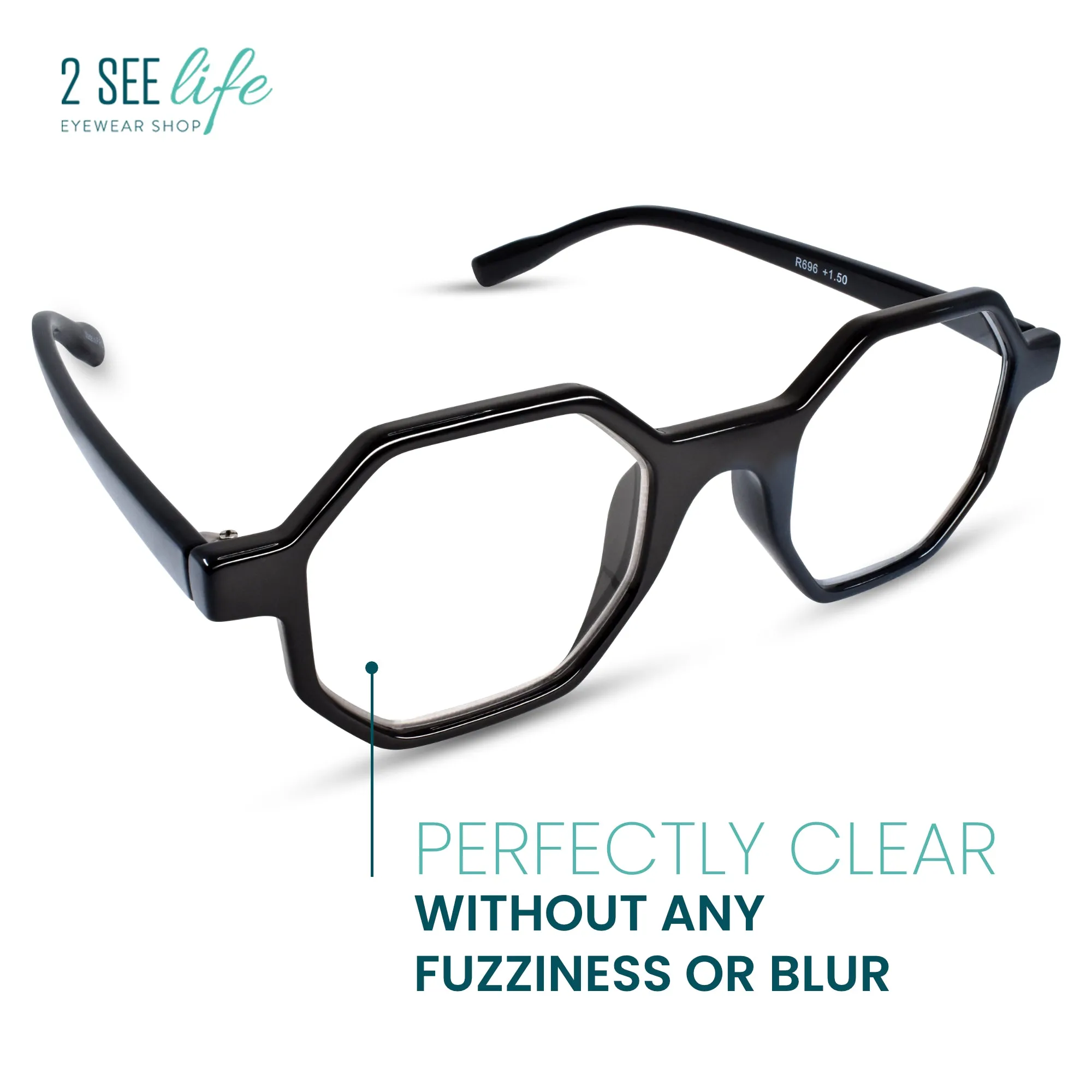 Unique Ocatagon Hexagon Reading Glasses | R-696