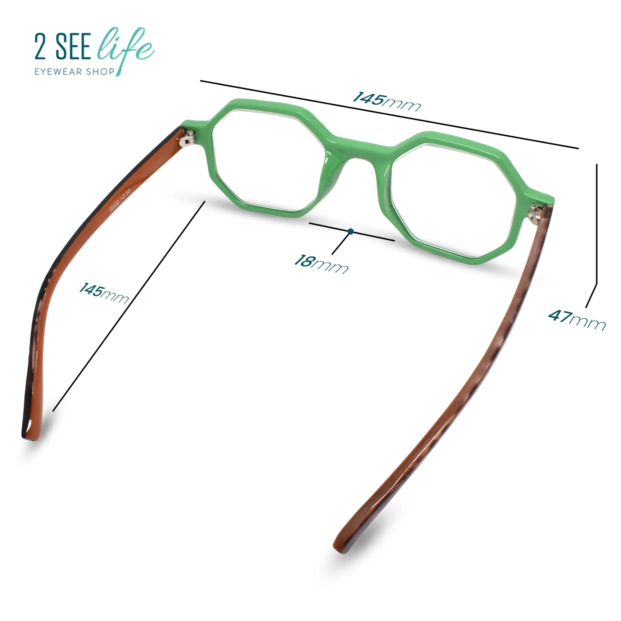 Unique Ocatagon Hexagon Reading Glasses | R-696