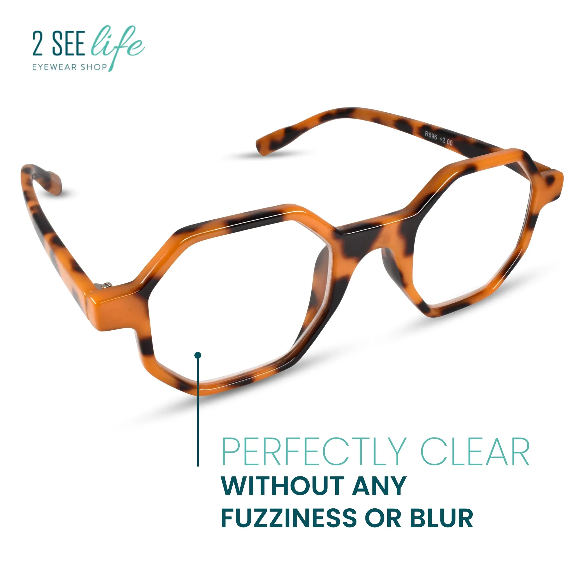 Unique Ocatagon Hexagon Reading Glasses | R-696