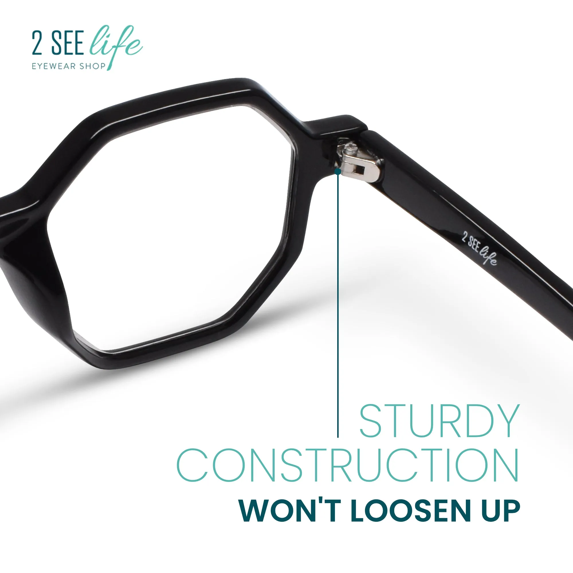 Unique Ocatagon Hexagon Reading Glasses | R-696