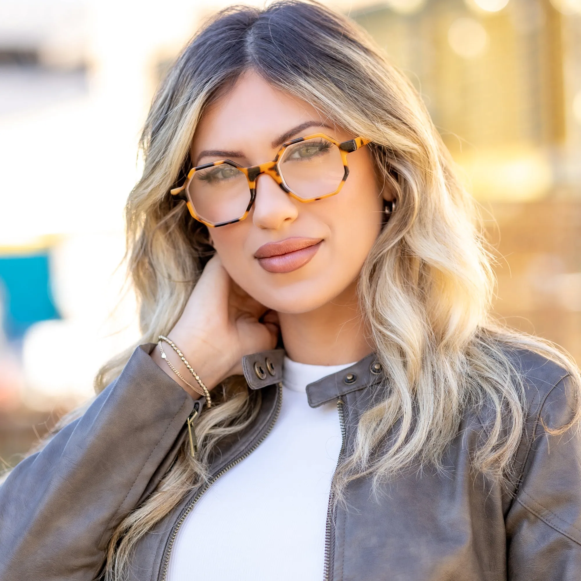 Unique Ocatagon Hexagon Reading Glasses | R-696