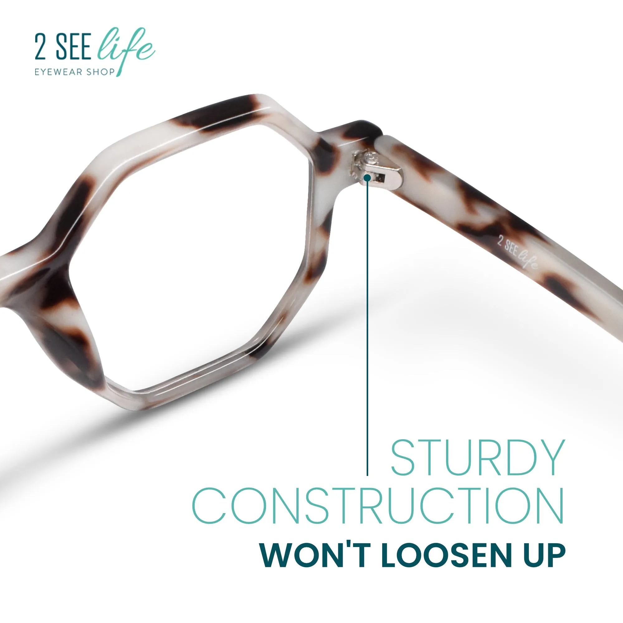 Unique Ocatagon Hexagon Reading Glasses | R-696