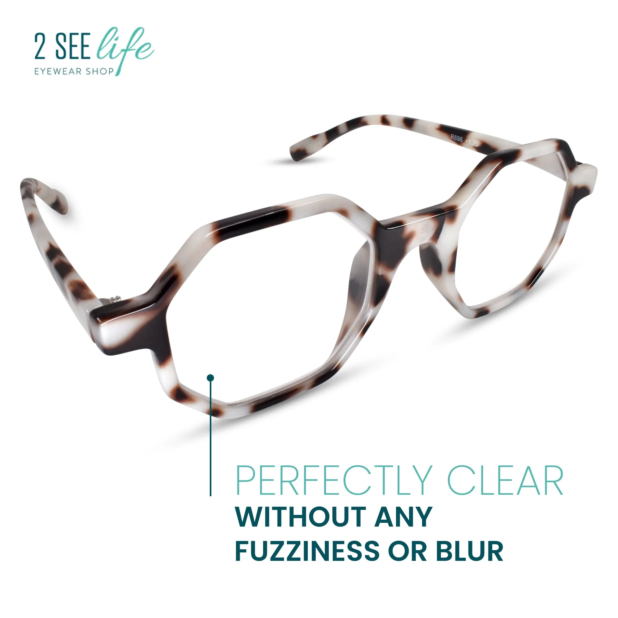 Unique Ocatagon Hexagon Reading Glasses | R-696