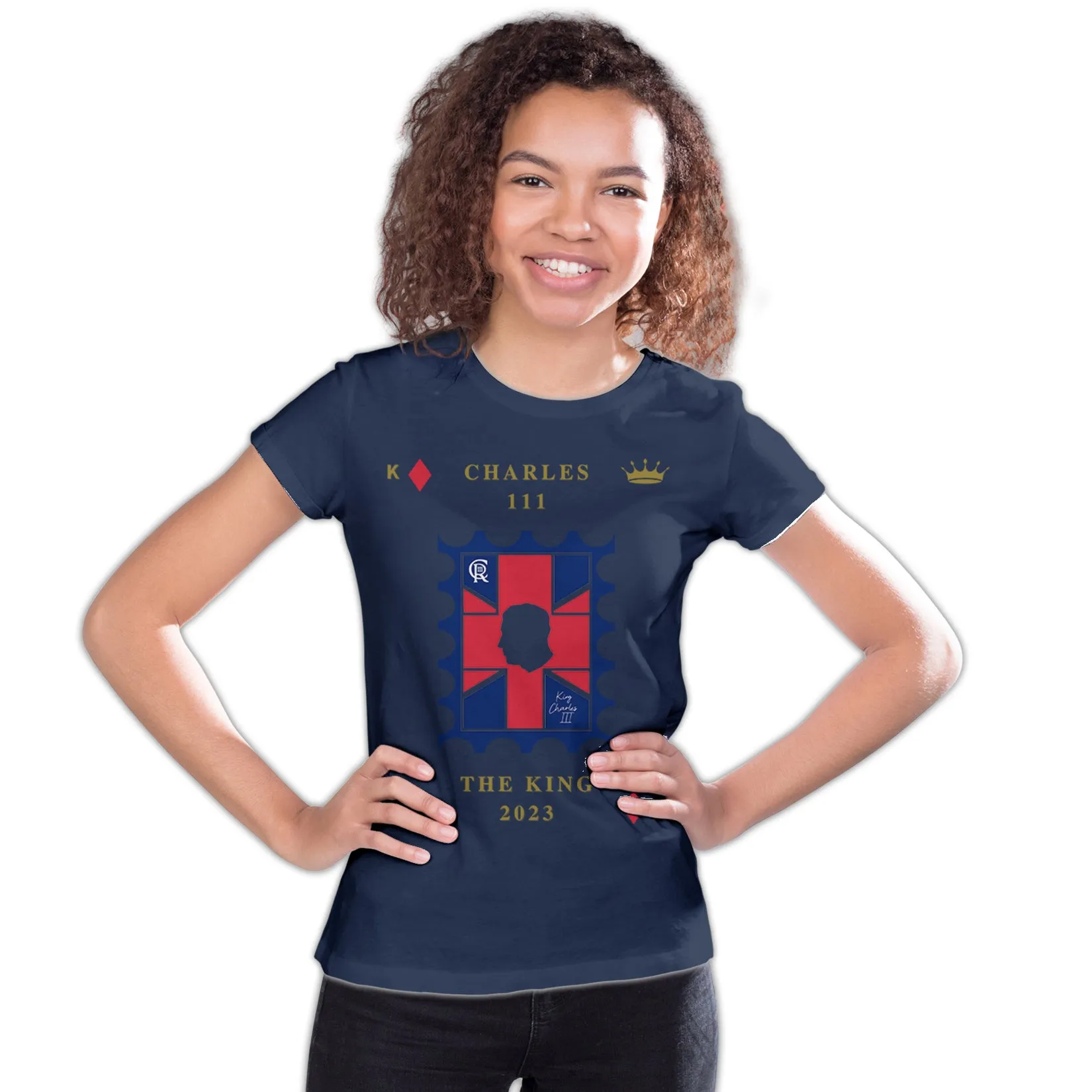Urban Attitude Kings Coronation 2023 Stamp Charles III Youth T-shirt