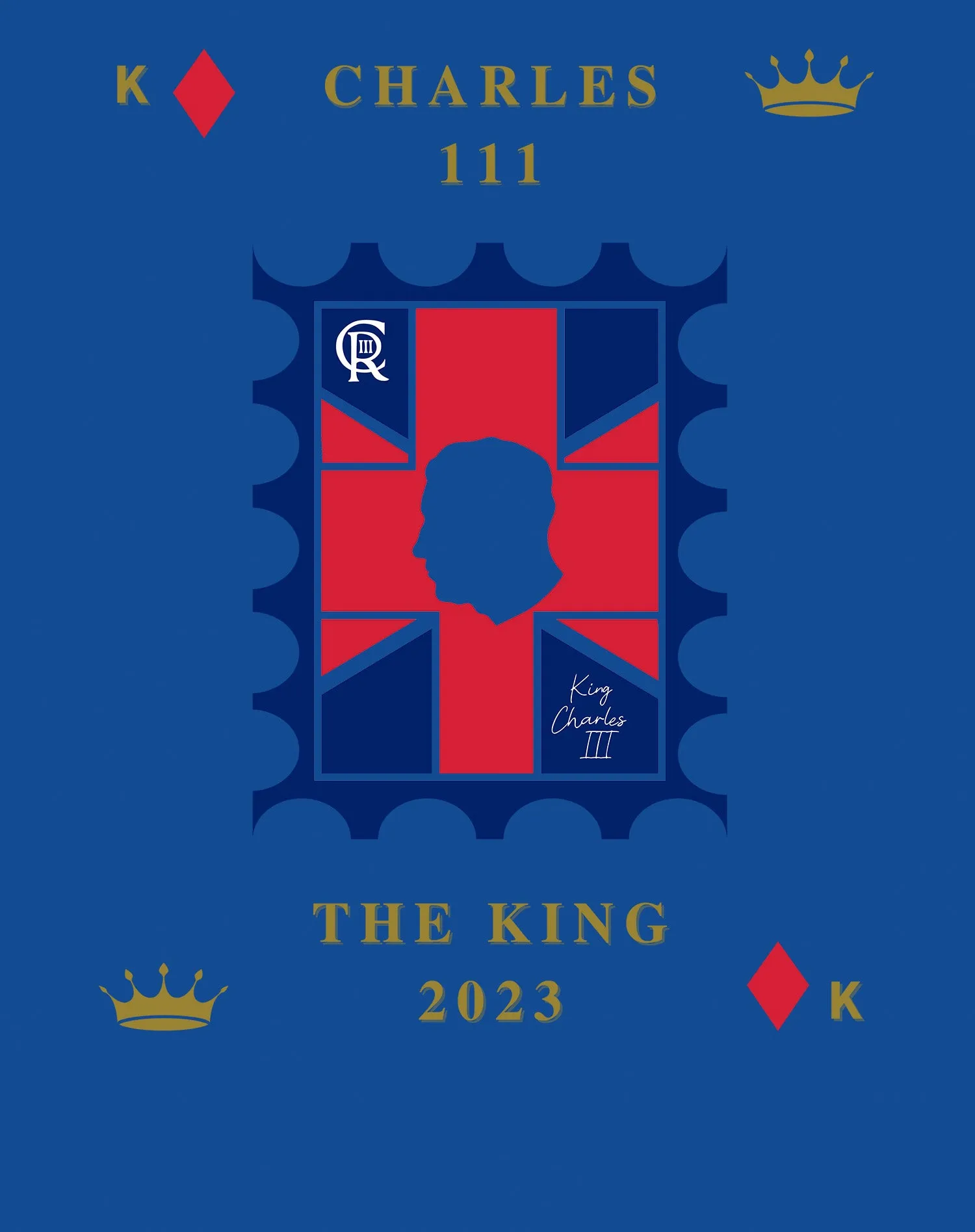Urban Attitude Kings Coronation 2023 Stamp Charles III Youth T-shirt