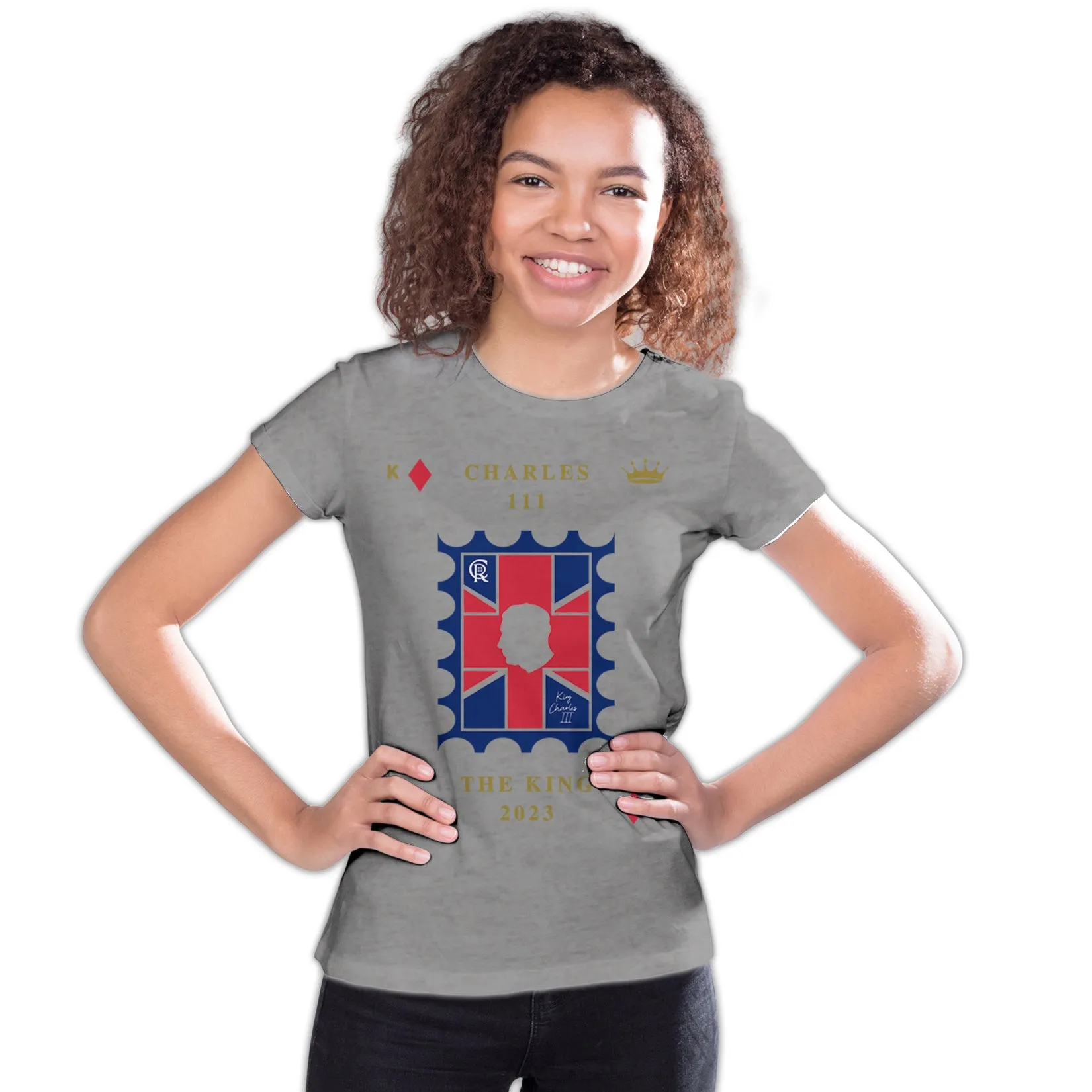 Urban Attitude Kings Coronation 2023 Stamp Charles III Youth T-shirt