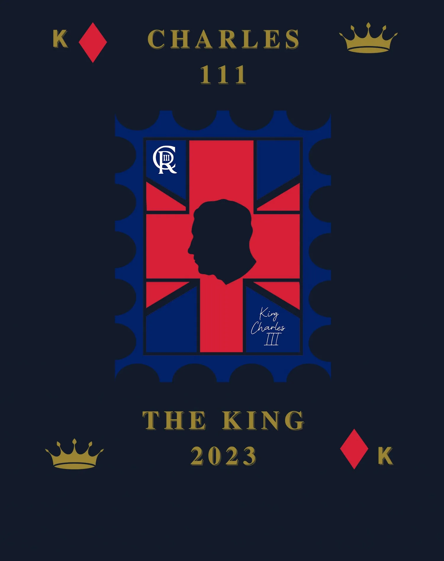 Urban Attitude Kings Coronation 2023 Stamp Charles III Youth T-shirt