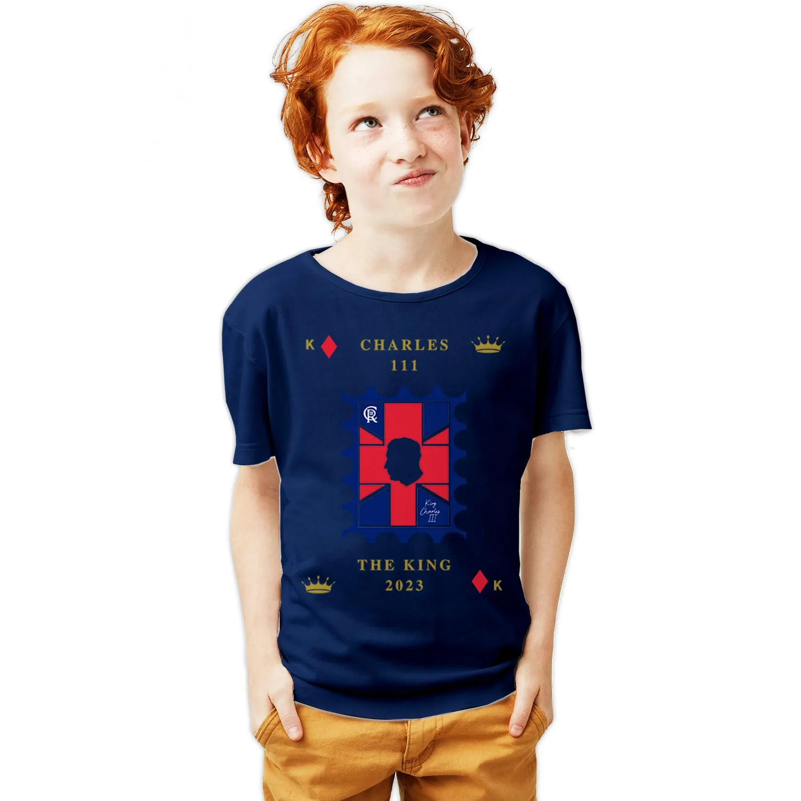 Urban Attitude Kings Coronation 2023 Stamp Charles III Youth T-shirt