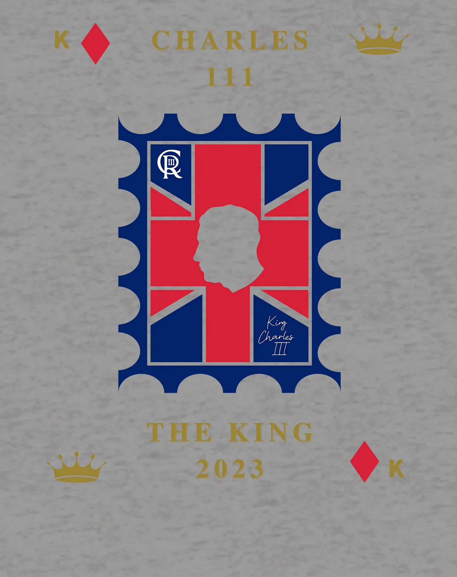 Urban Attitude Kings Coronation 2023 Stamp Charles III Youth T-shirt