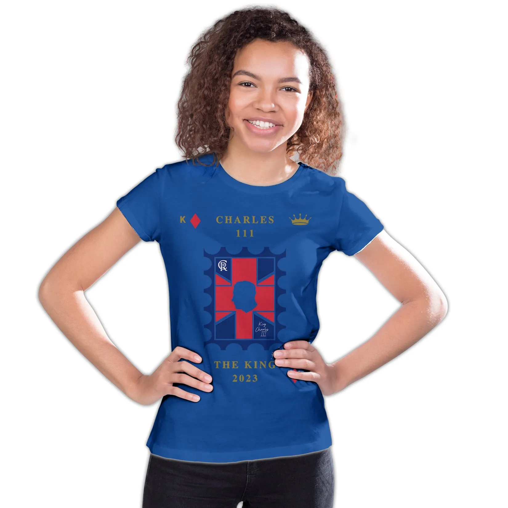 Urban Attitude Kings Coronation 2023 Stamp Charles III Youth T-shirt