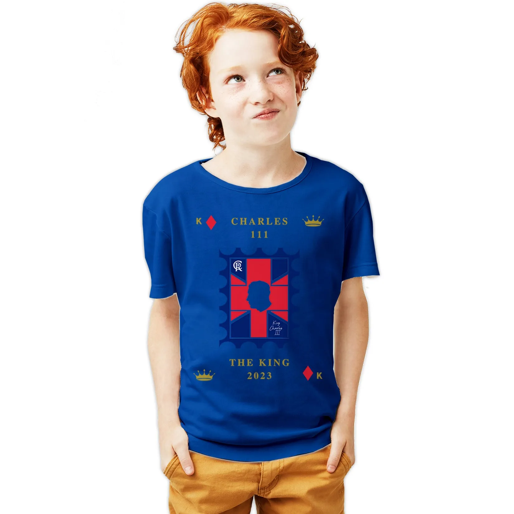 Urban Attitude Kings Coronation 2023 Stamp Charles III Youth T-shirt