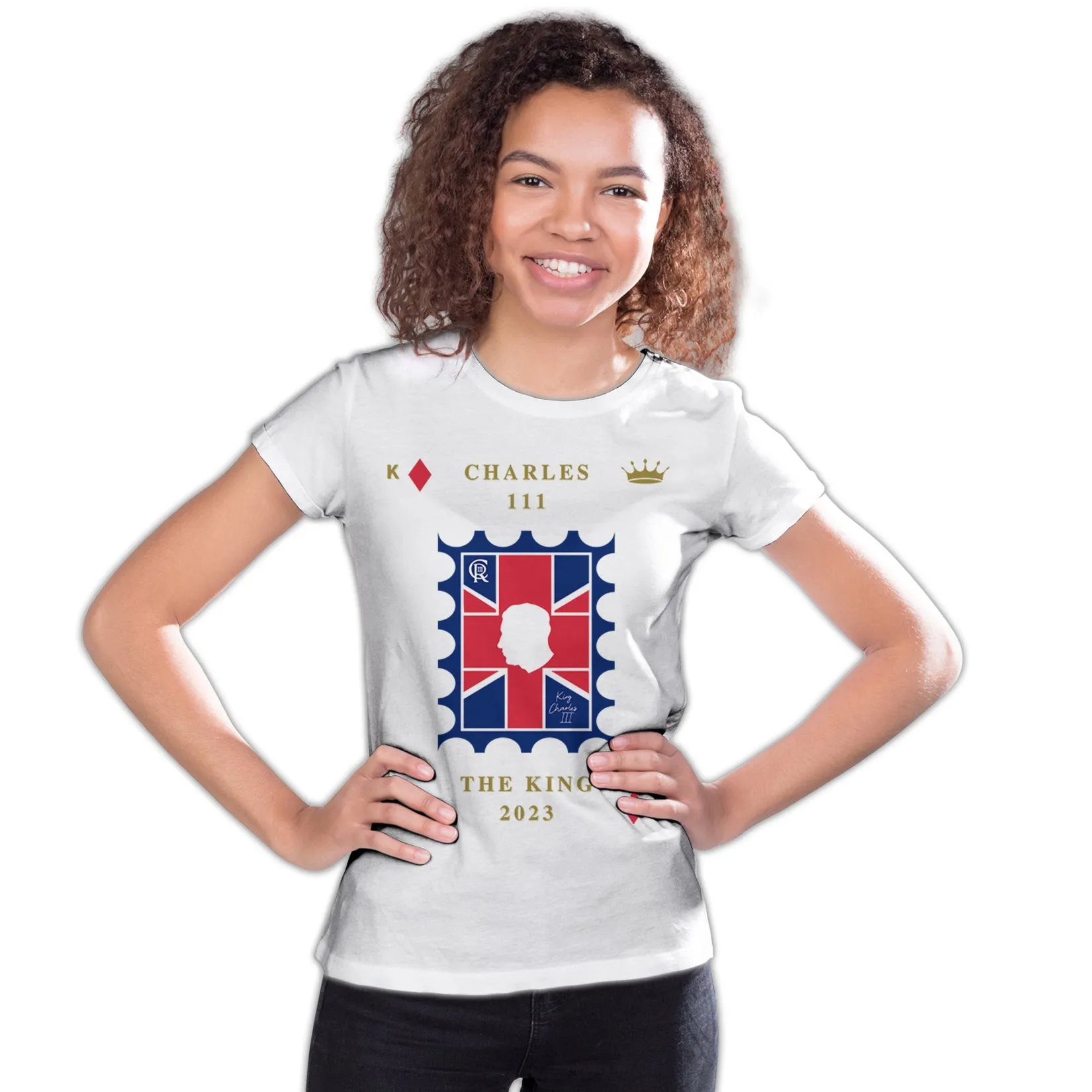 Urban Attitude Kings Coronation 2023 Stamp Charles III Youth T-shirt
