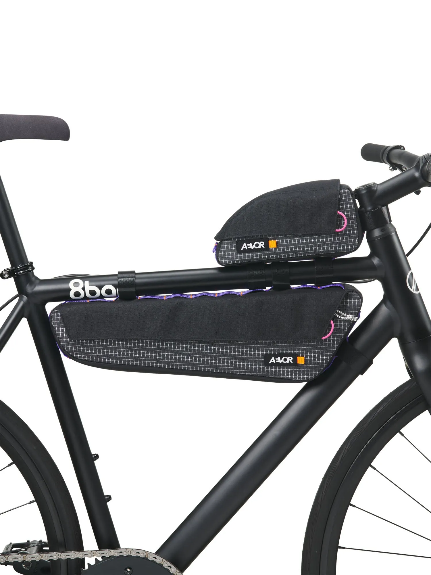 Urban Bike Gear Top Tube Pack S - Black White Grid