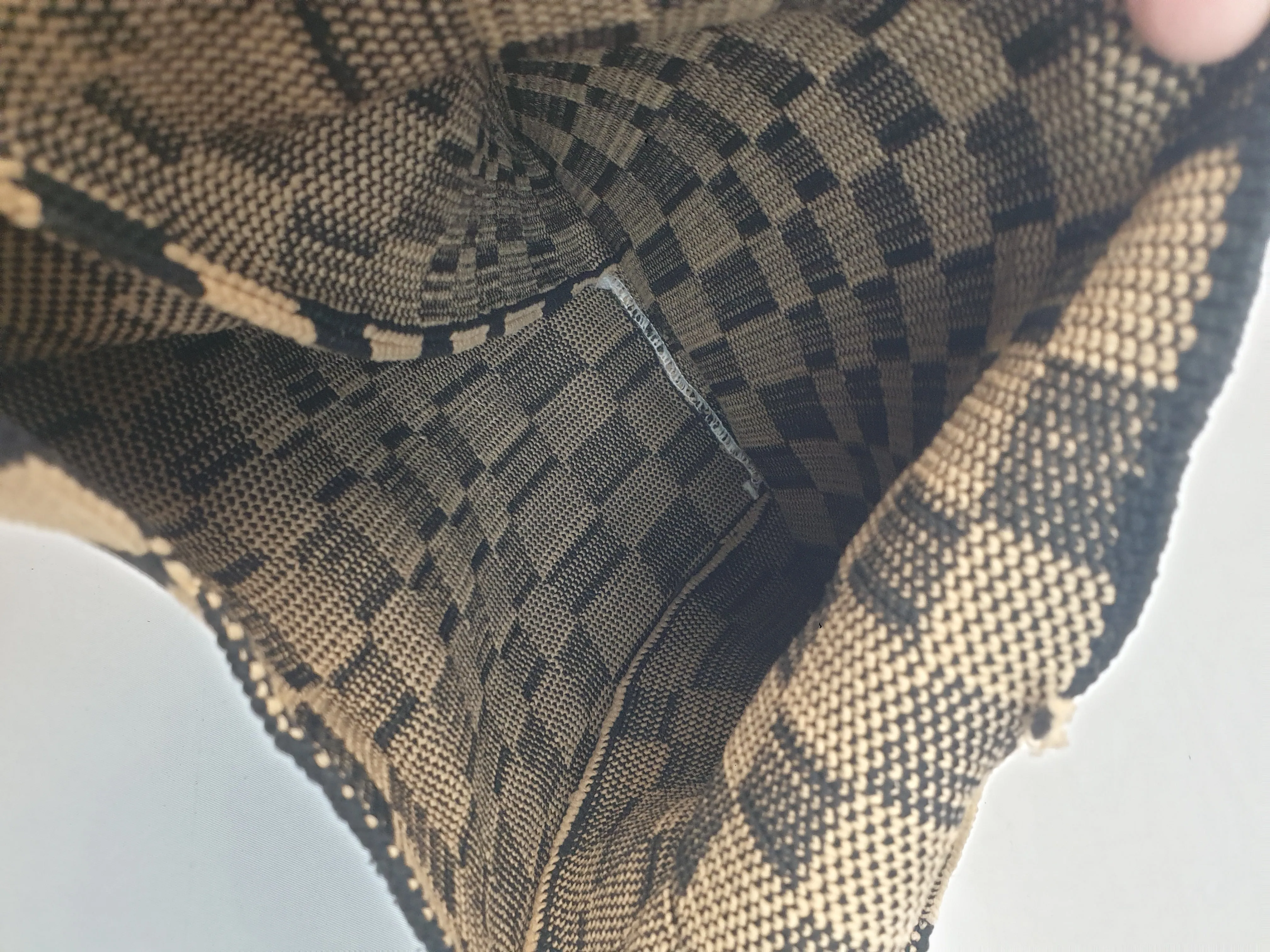 Urban black and tan check knit mini bag