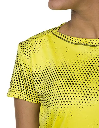 URBAN CIRCUS Women's T-Shirt (41_t-shirt_PGYW--$parent sku_Yellow & Black_Medium)