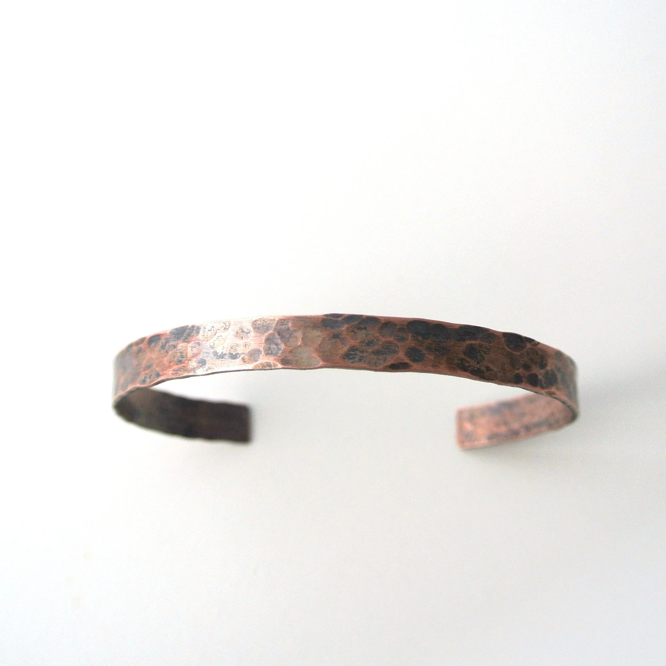 Urban - Copper and Black Brushed Hammered Cuff Bracelet for Men