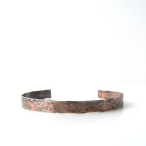 Urban - Copper and Black Brushed Hammered Cuff Bracelet for Men