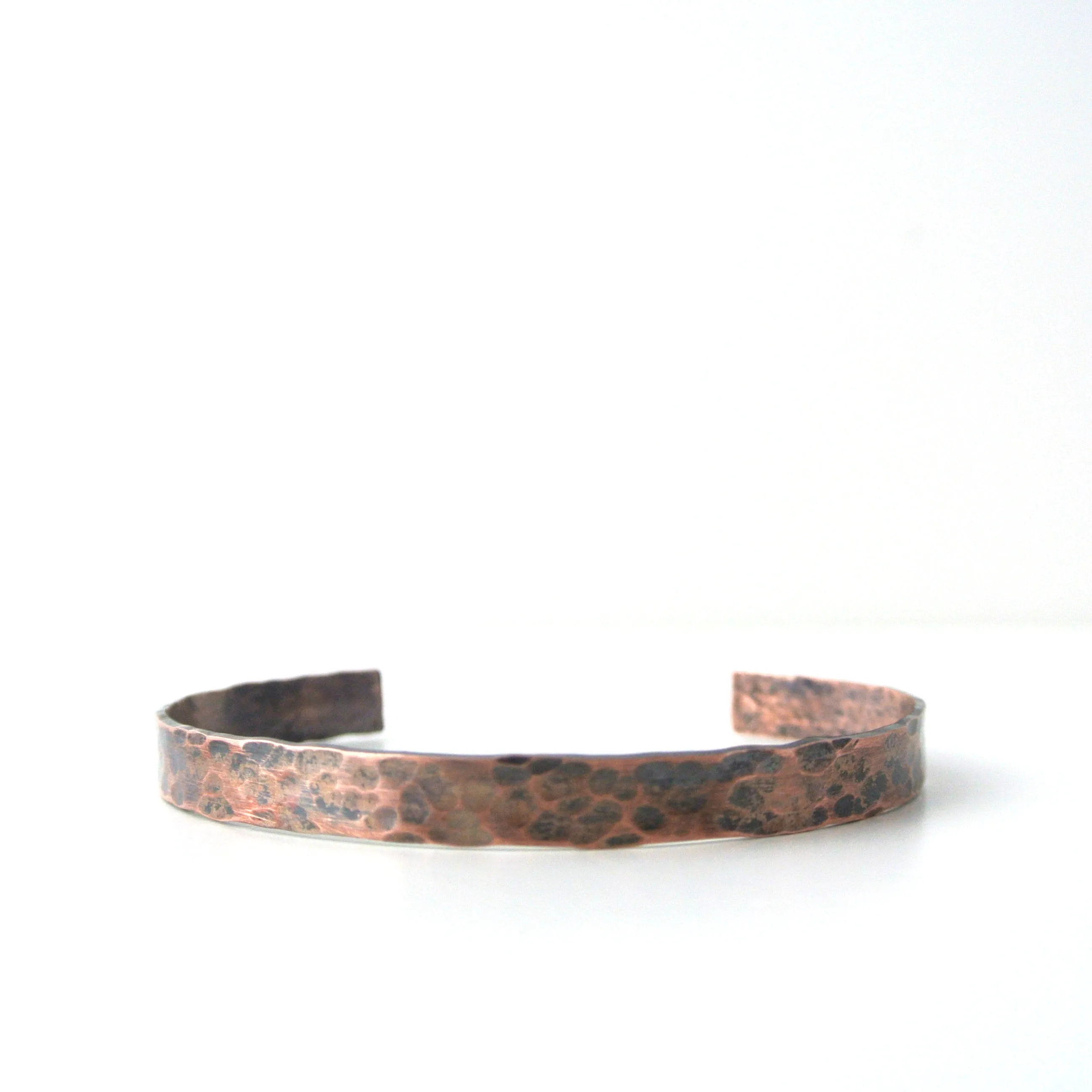 Urban - Copper and Black Brushed Hammered Cuff Bracelet for Men