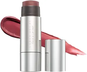 Urban Decay Stay Naked Cream Blush Stick & Lip Tint, 1993 - Deep Mauve-Brown - Long-Lasting, Blendable, Sheer Color for Lips & Cheekbones - With Kombucha Filtrate & Marula Oil
