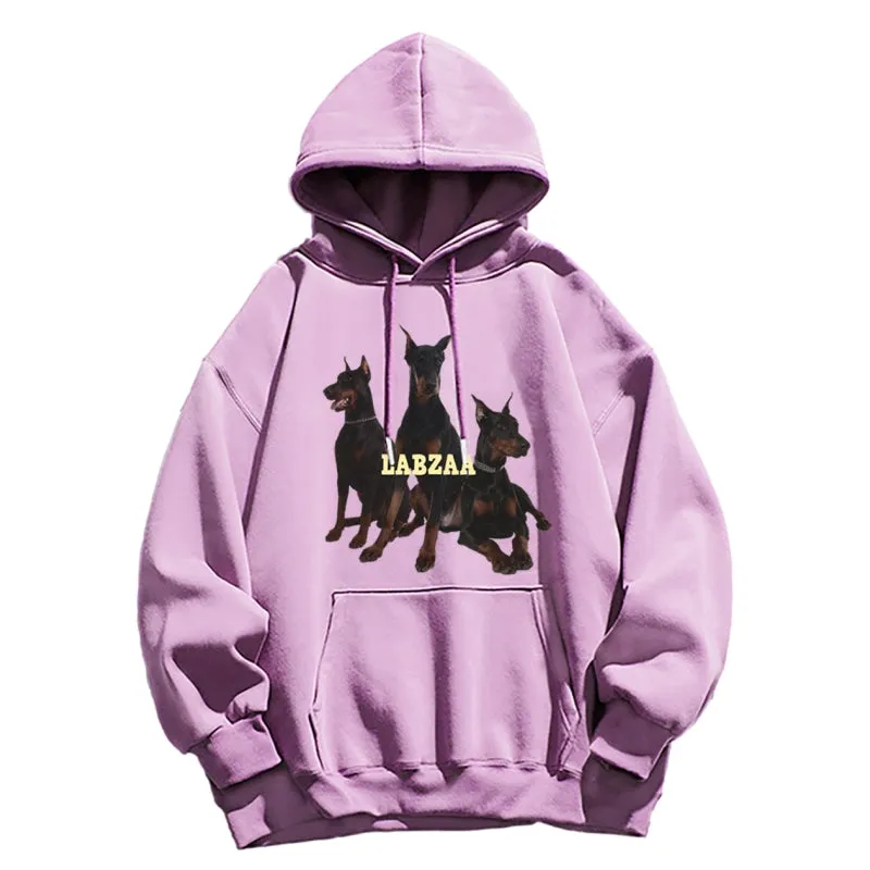 Urban Doberman Dog Graphic Hoodie