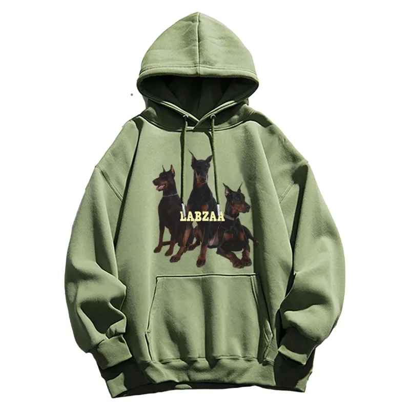 Urban Doberman Dog Graphic Hoodie
