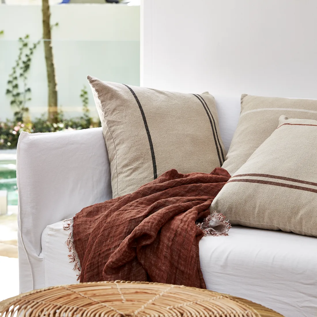 Urban Oasis Anika Square Cushion Natural