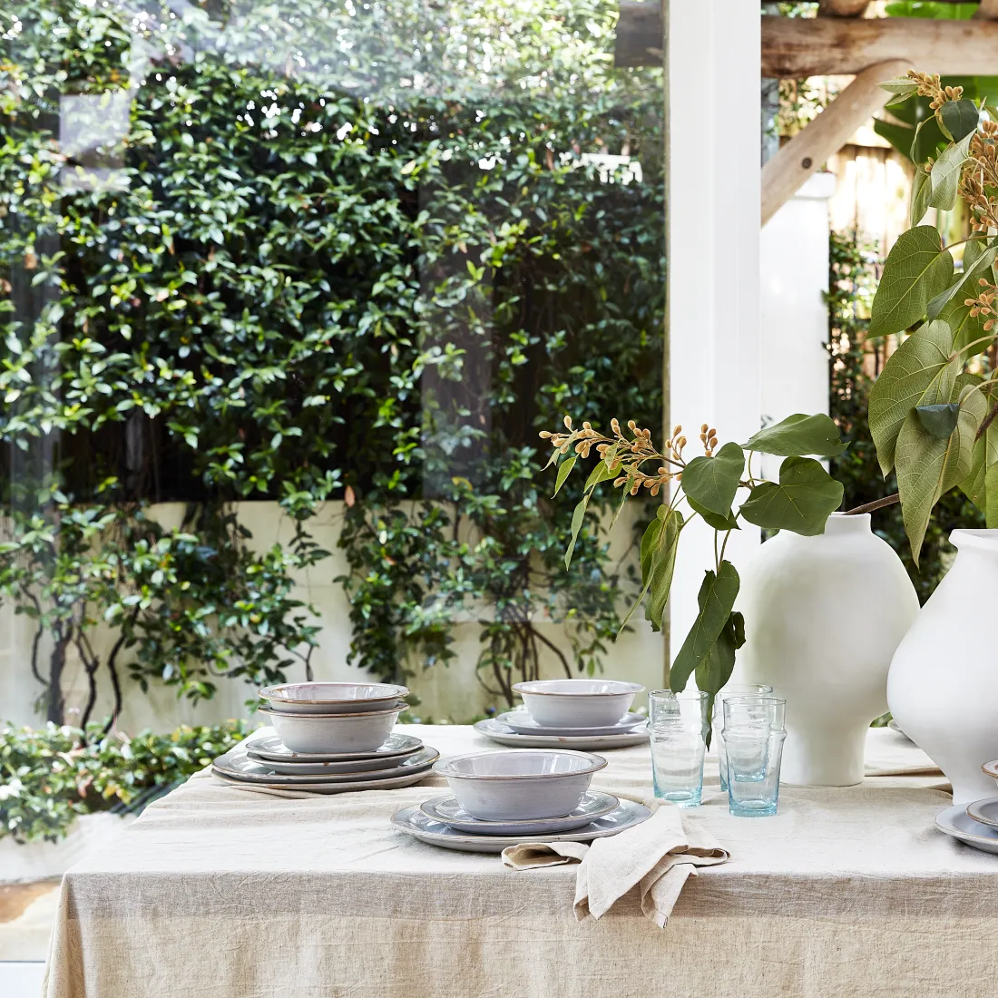 Urban Oasis Talla Tablecloth Natural