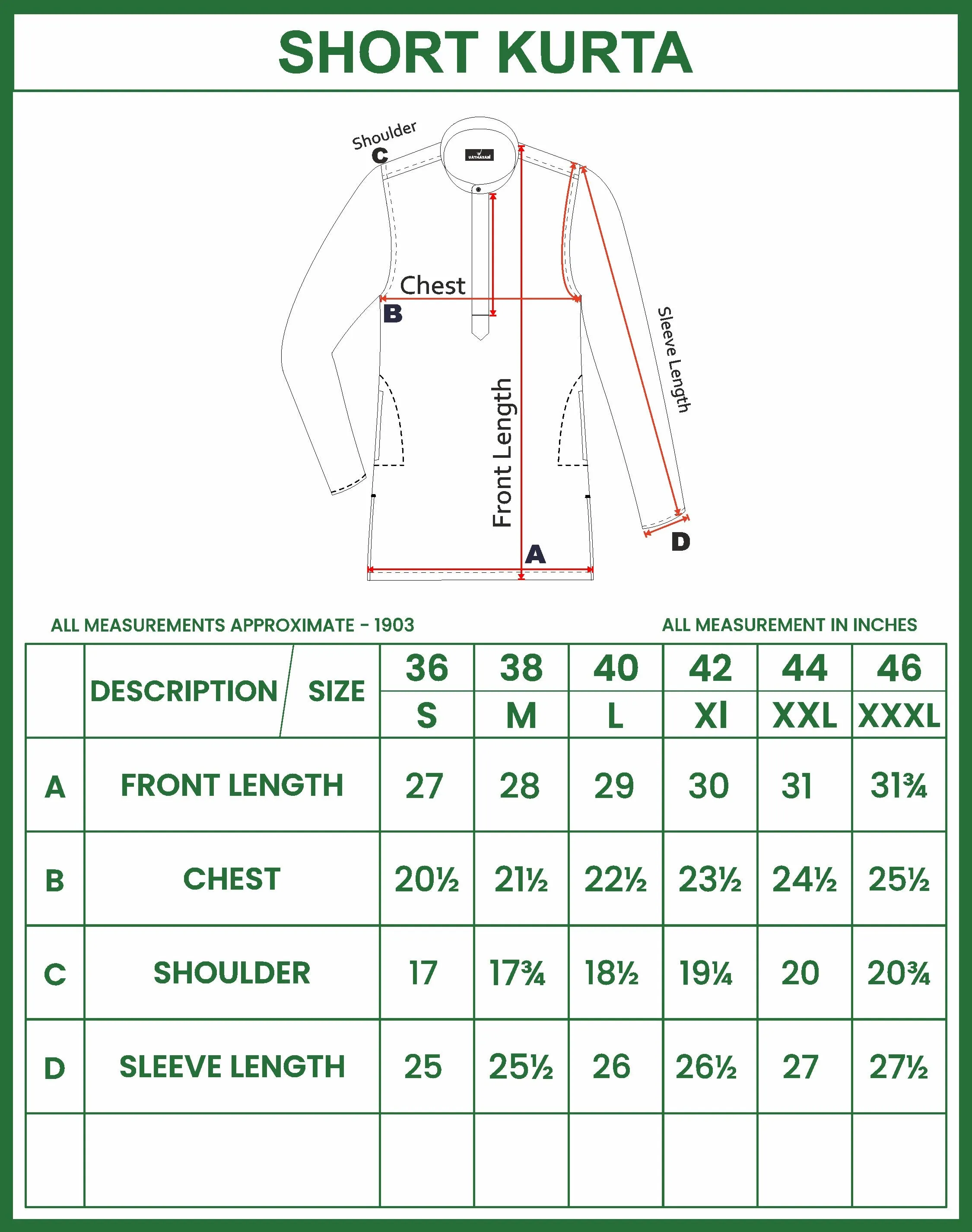 Urban -  Orange Short Kurta and Fancy Border Dhoti Set For Men  (Assorted Borders) | Uathayam