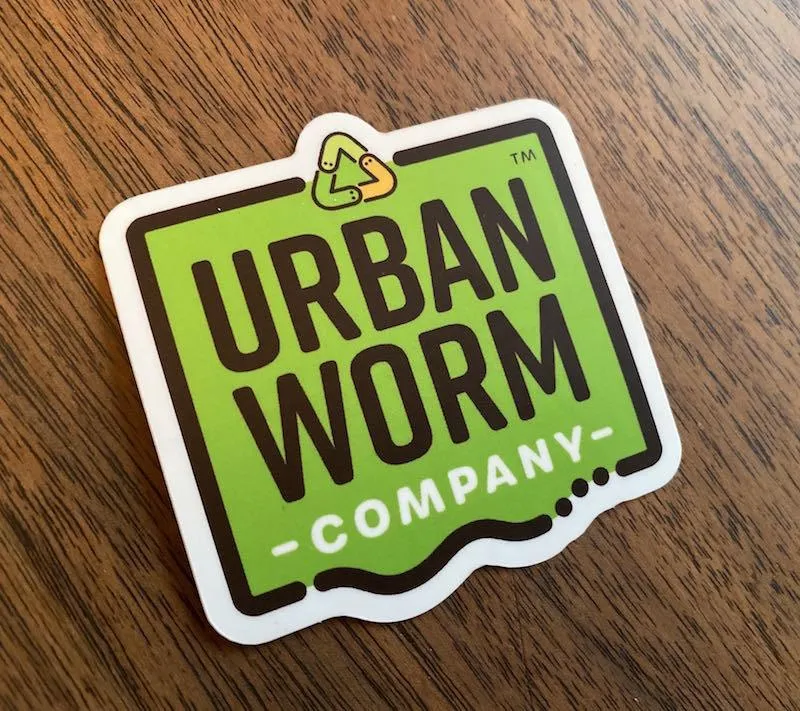Urban Worm Logo Sticker