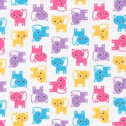 Urban Zoologie Kitties in Spring by Ann Kelle for Robert Kaufman Fabrics