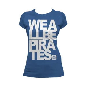 US Brand X Sci Funk We Be Pirates Official Women's T-Shirt (Blue)