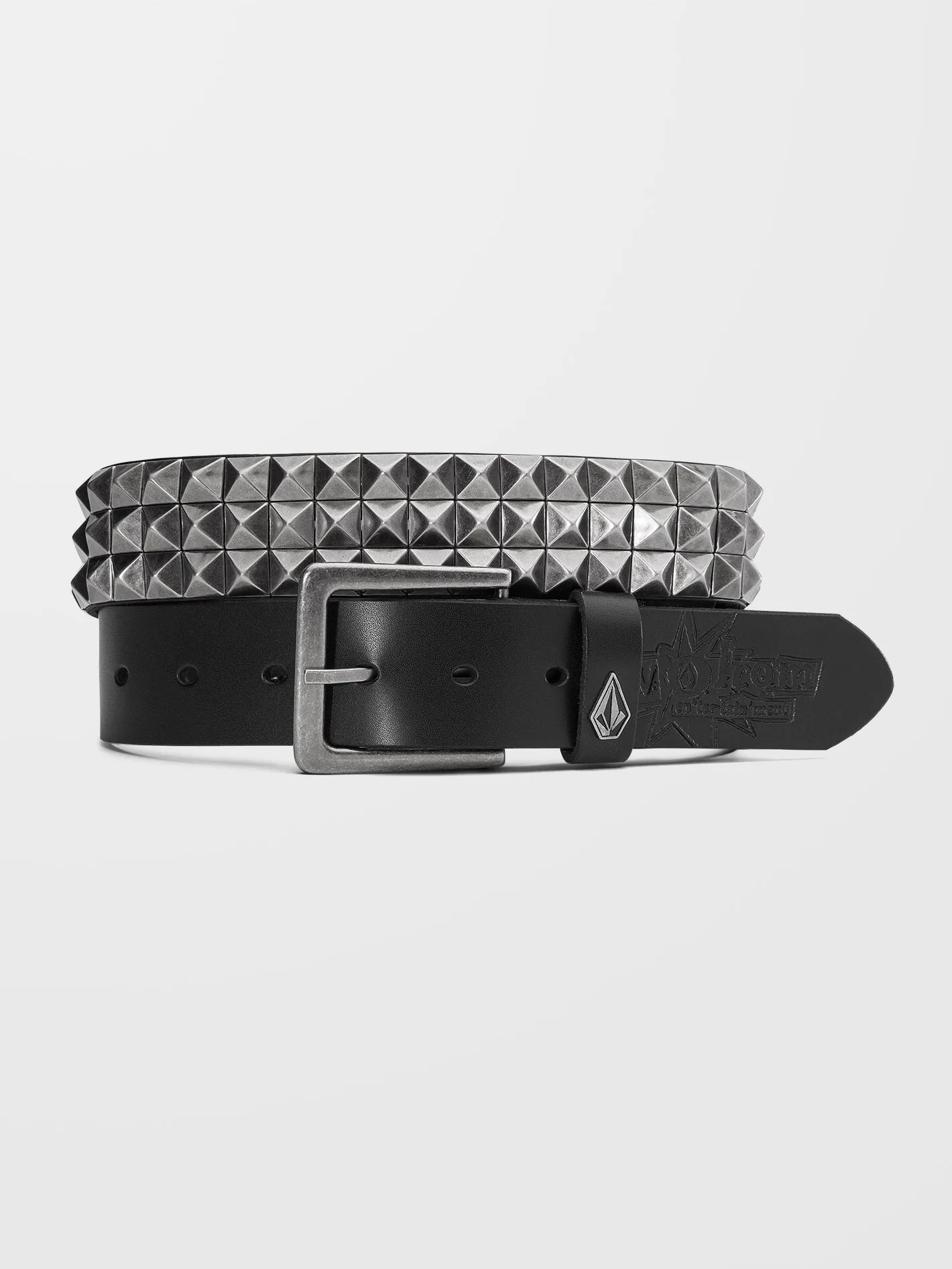 V Ent Leather Belt - BLACK