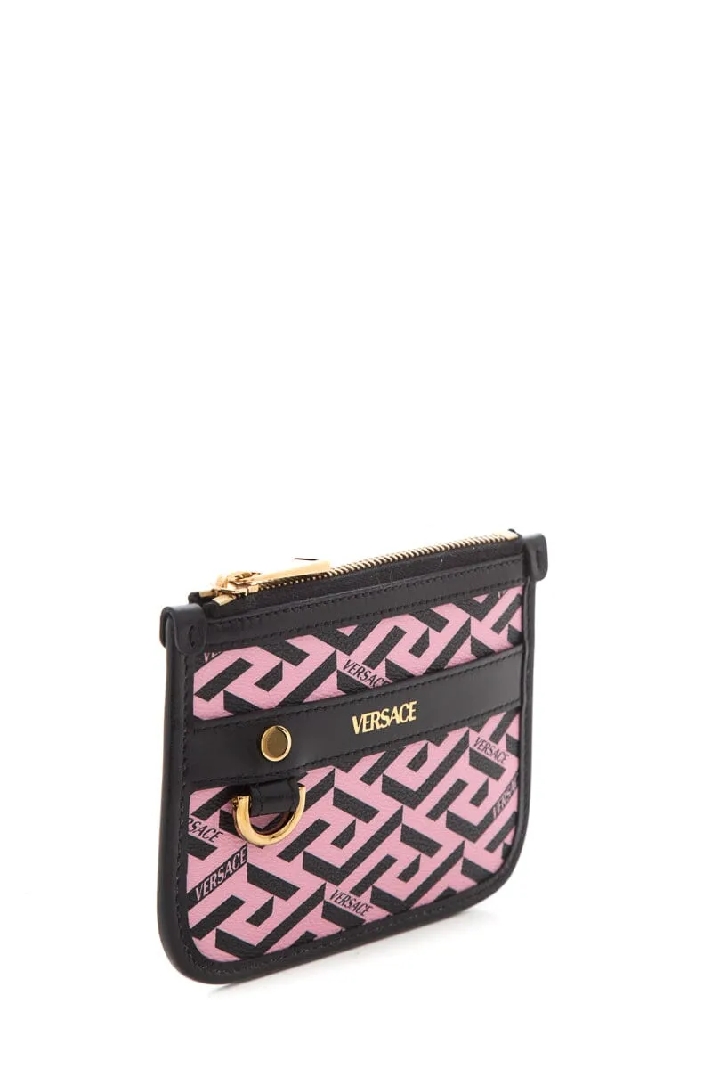 Versace Pink La Greca Wallet