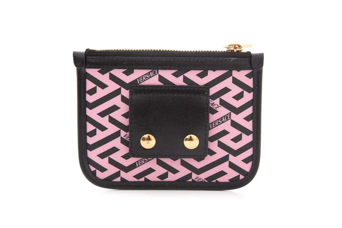 Versace Pink La Greca Wallet