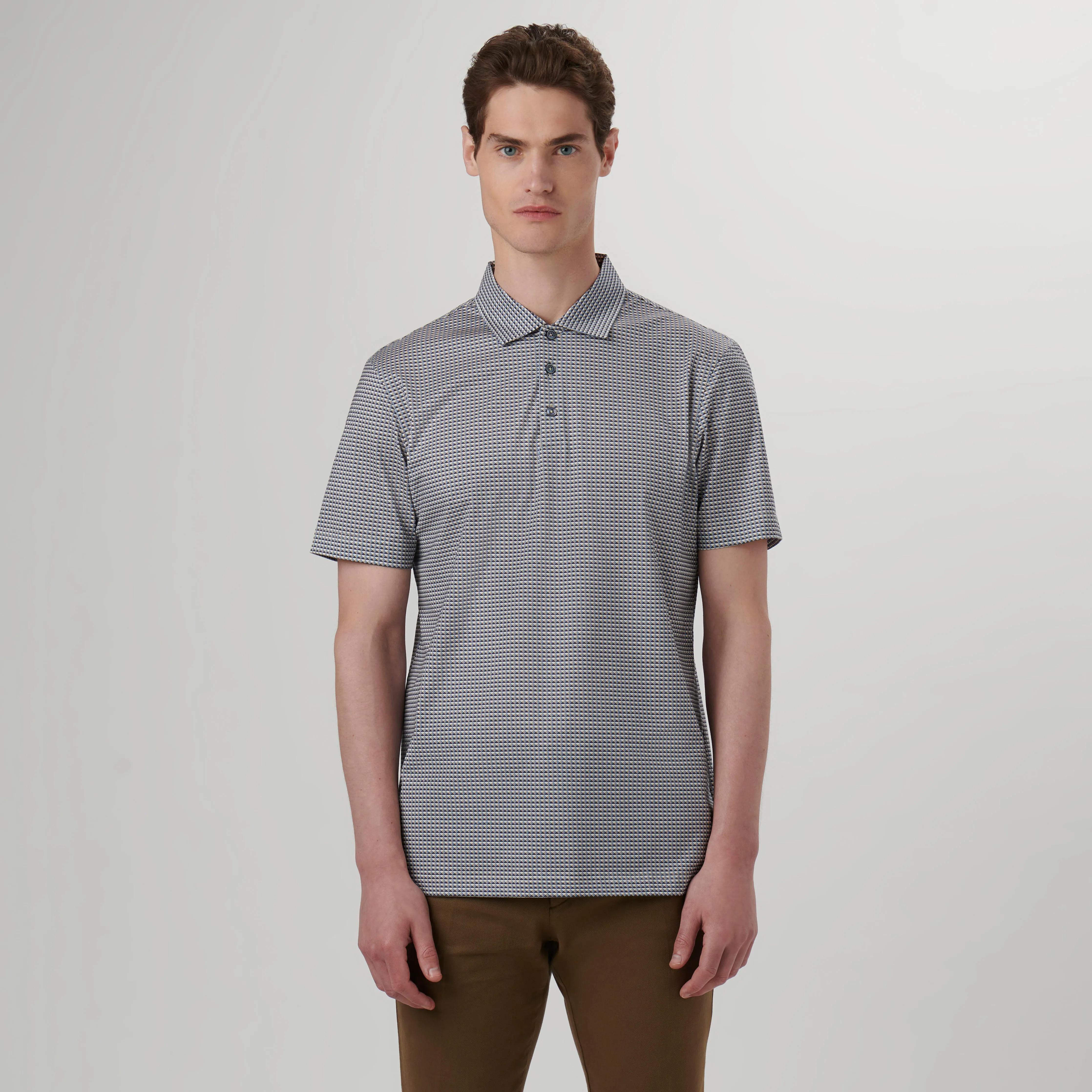 Victor Geometric Print OoohCotton Polo
