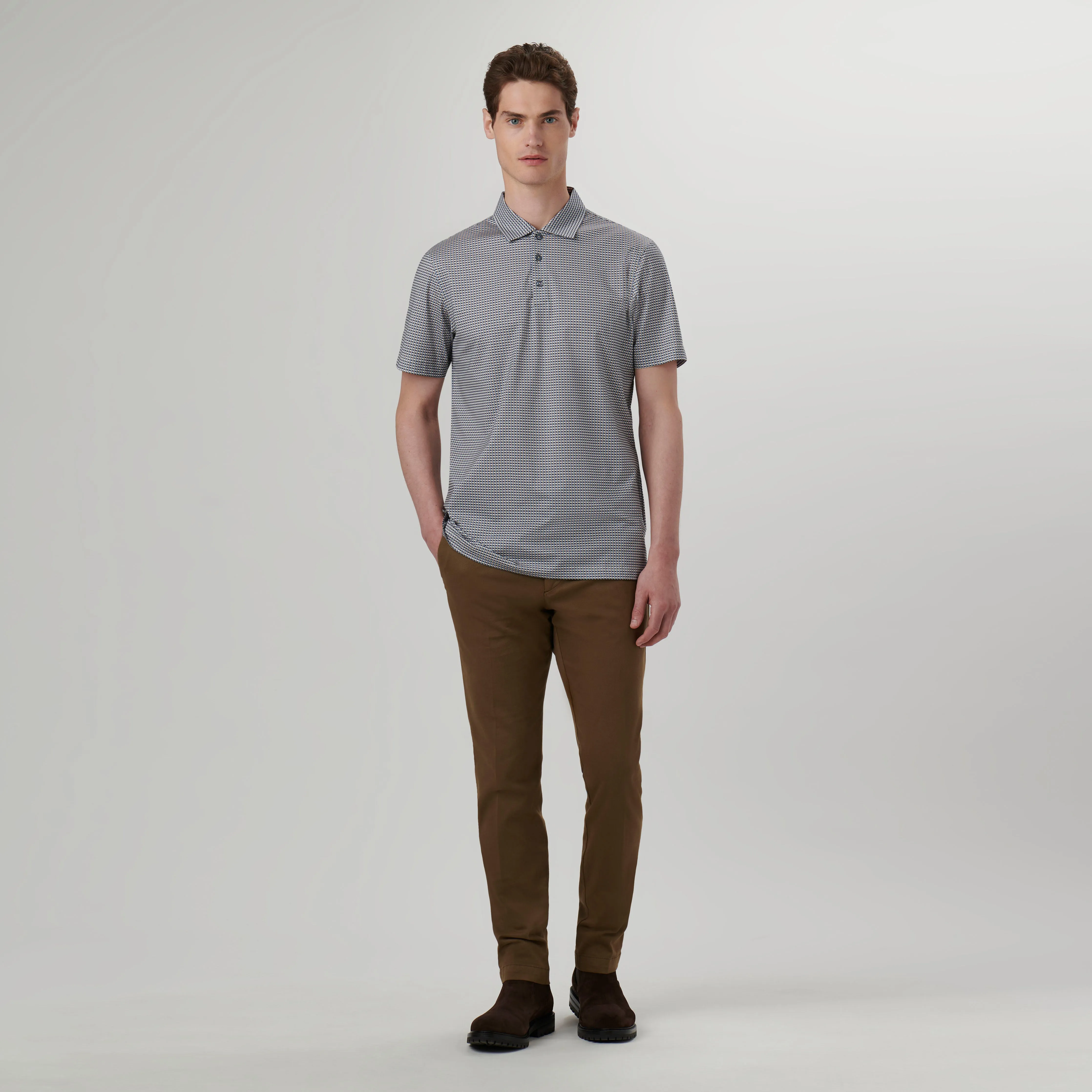 Victor Geometric Print OoohCotton Polo