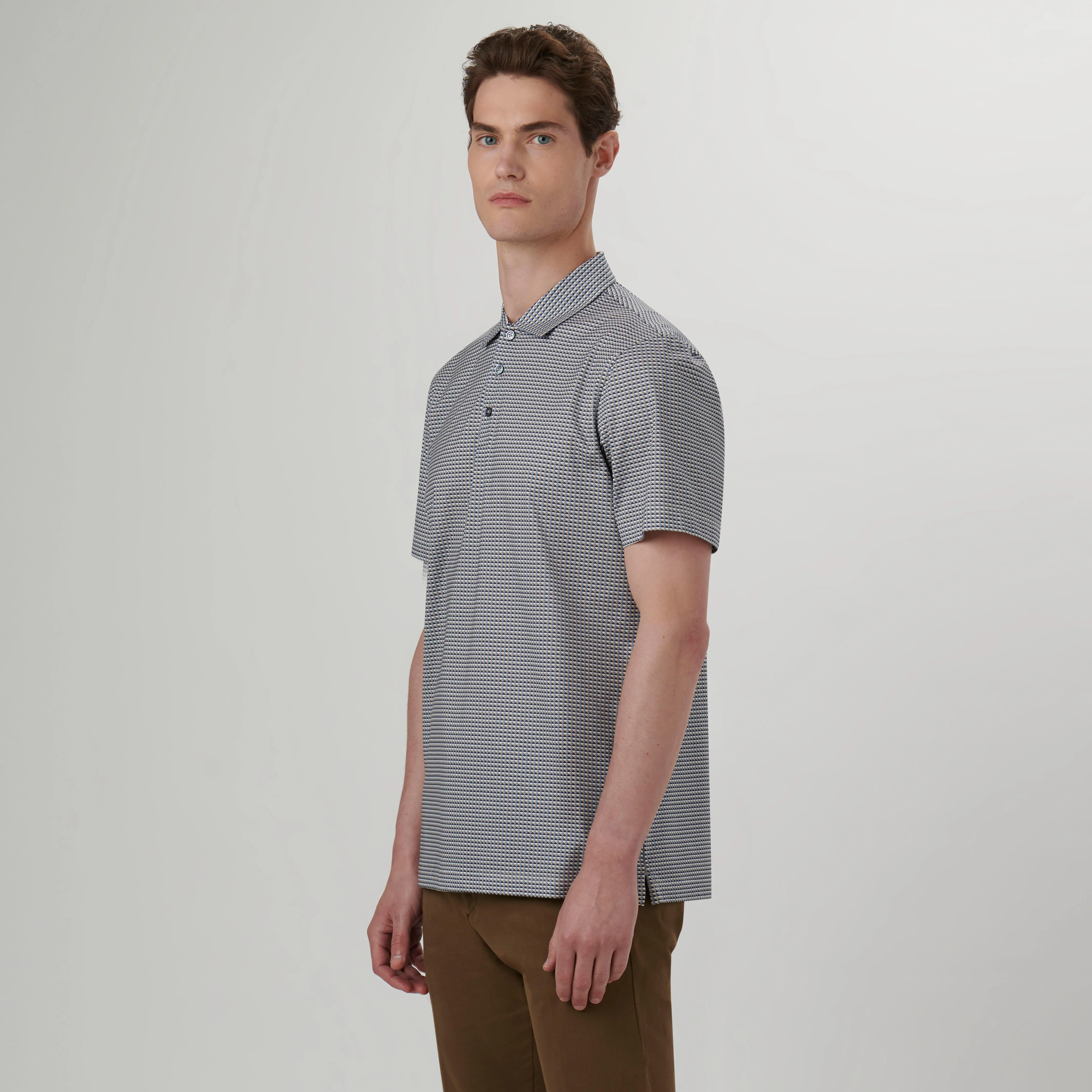 Victor Geometric Print OoohCotton Polo