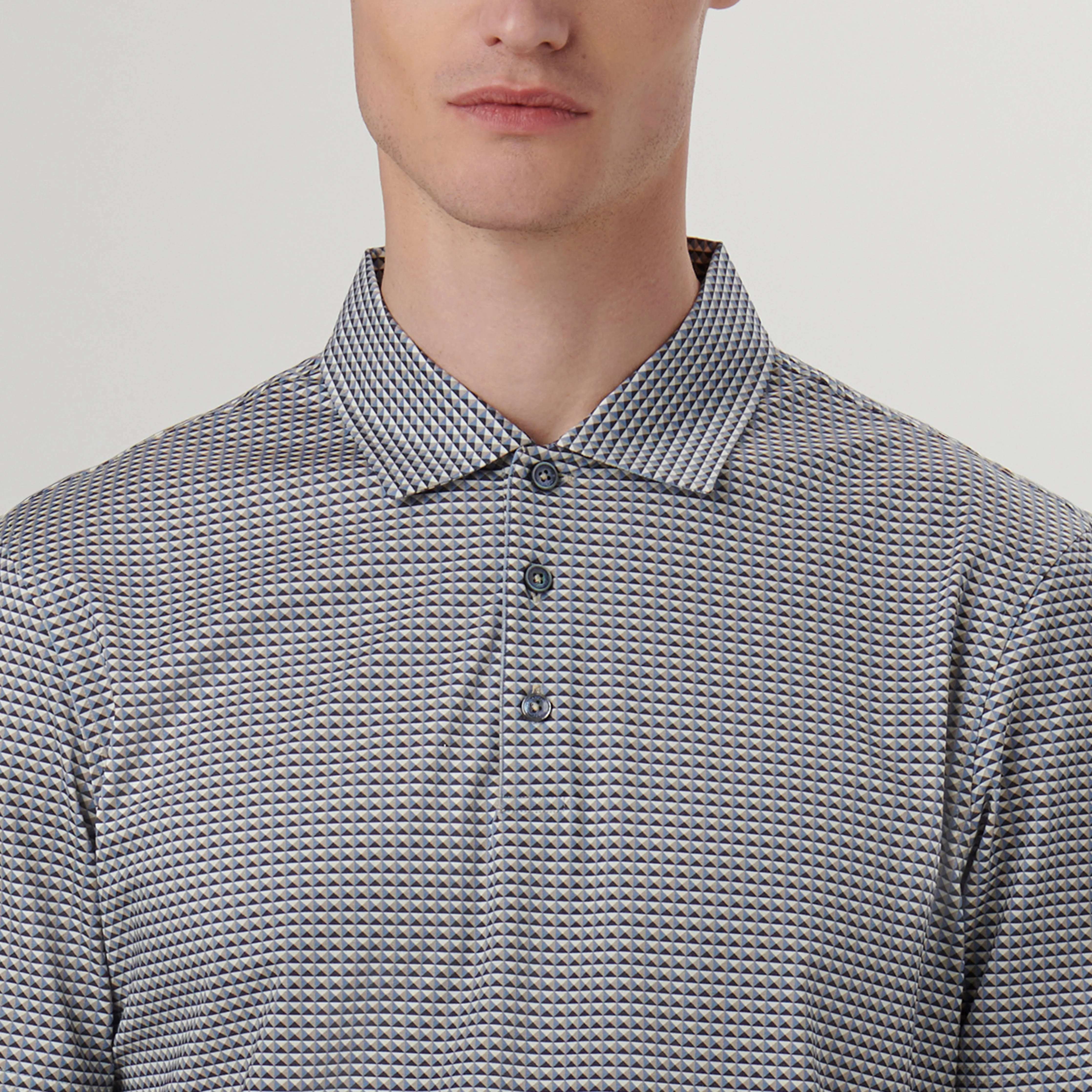 Victor Geometric Print OoohCotton Polo