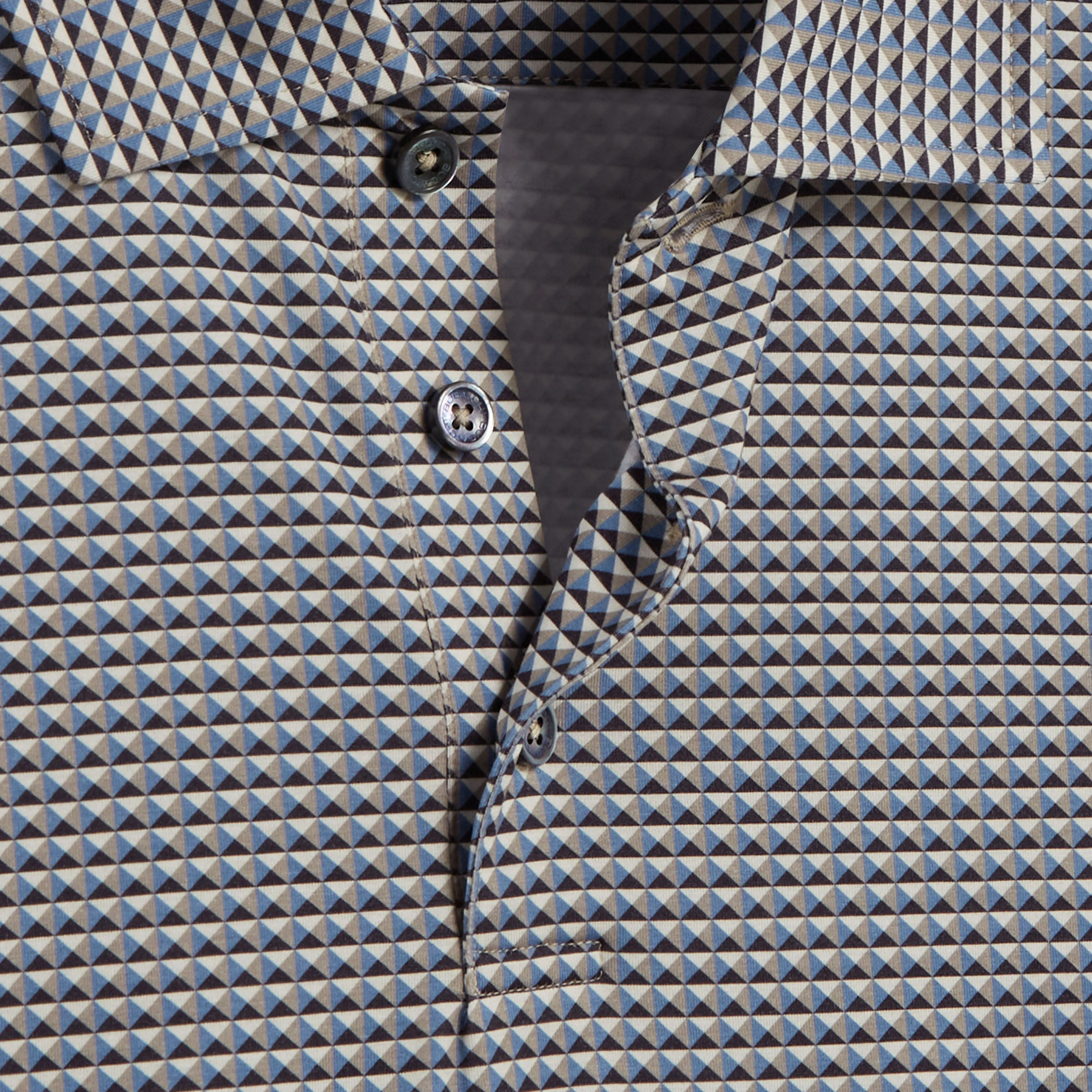 Victor Geometric Print OoohCotton Polo