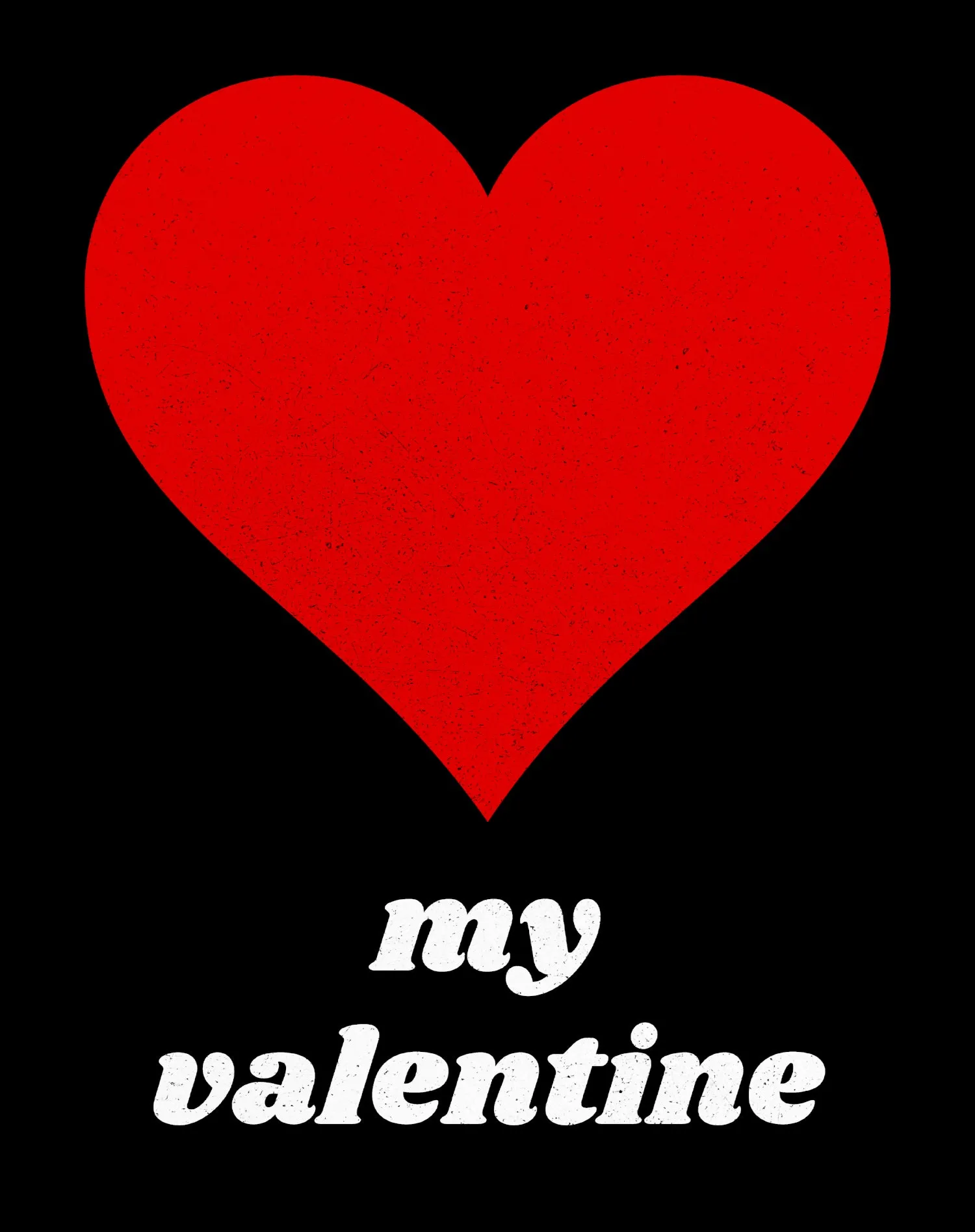 Vintage Valentine My Valentine Heart  Men's T-shirt