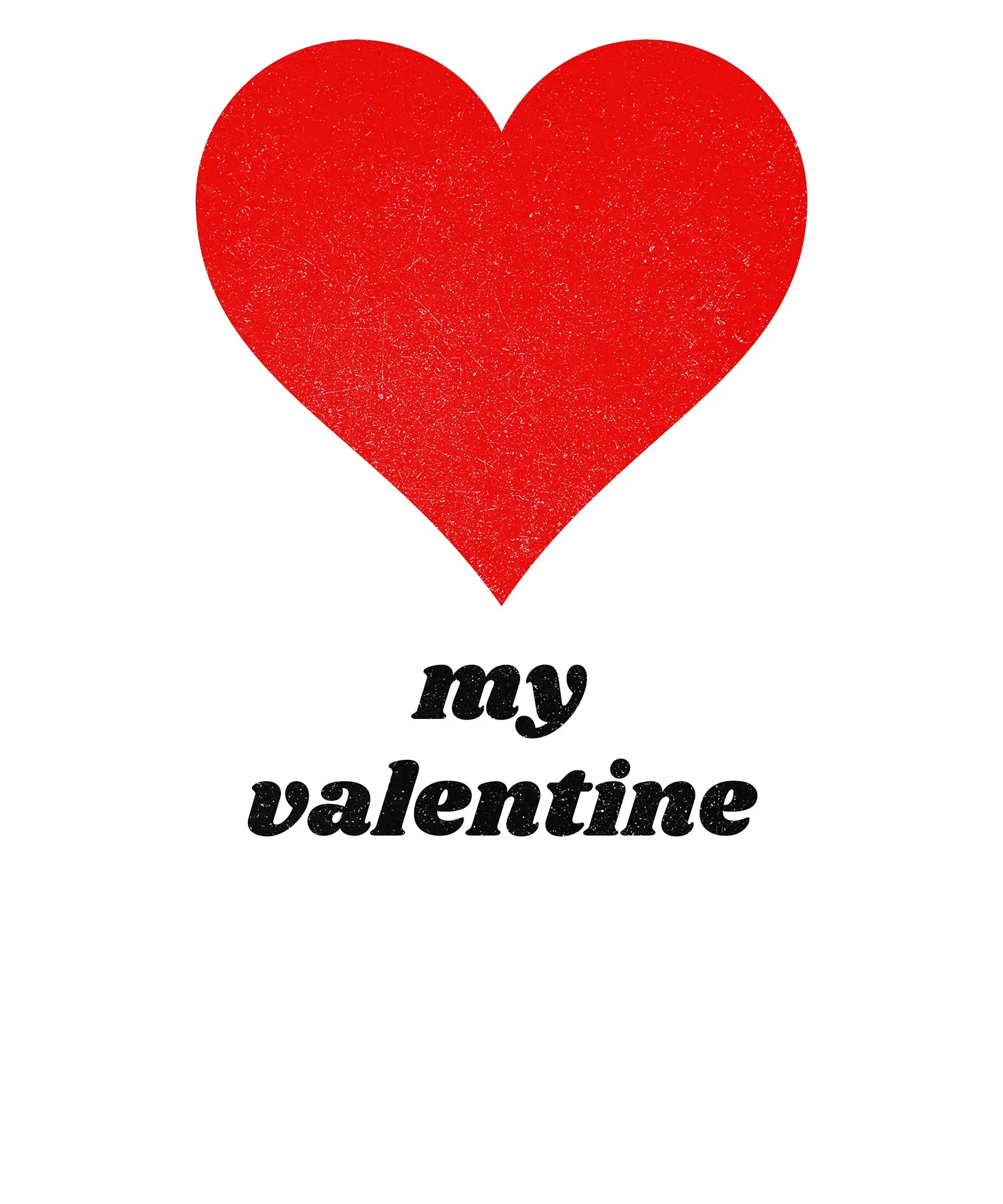 Vintage Valentine My Valentine Heart  Men's T-shirt