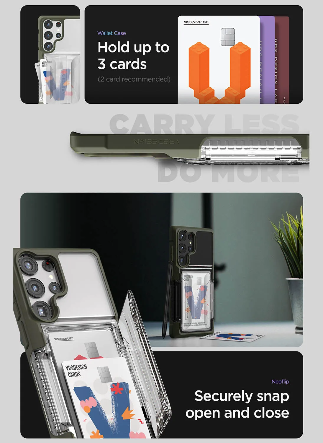 VRS Design Samsung Galaxy S23 ULTRA Case Neo Flip ACTIVE