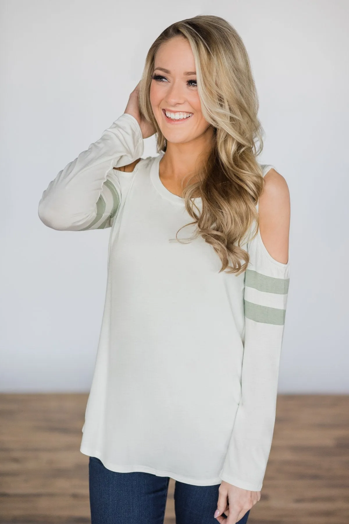 Waiting for My Moment Cold Shoulder Top