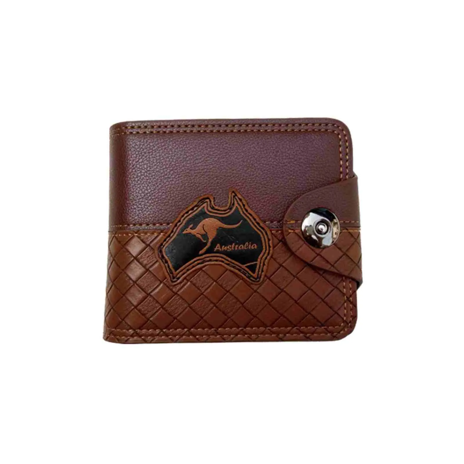 Wallet with Clip AUS Map & Pattern