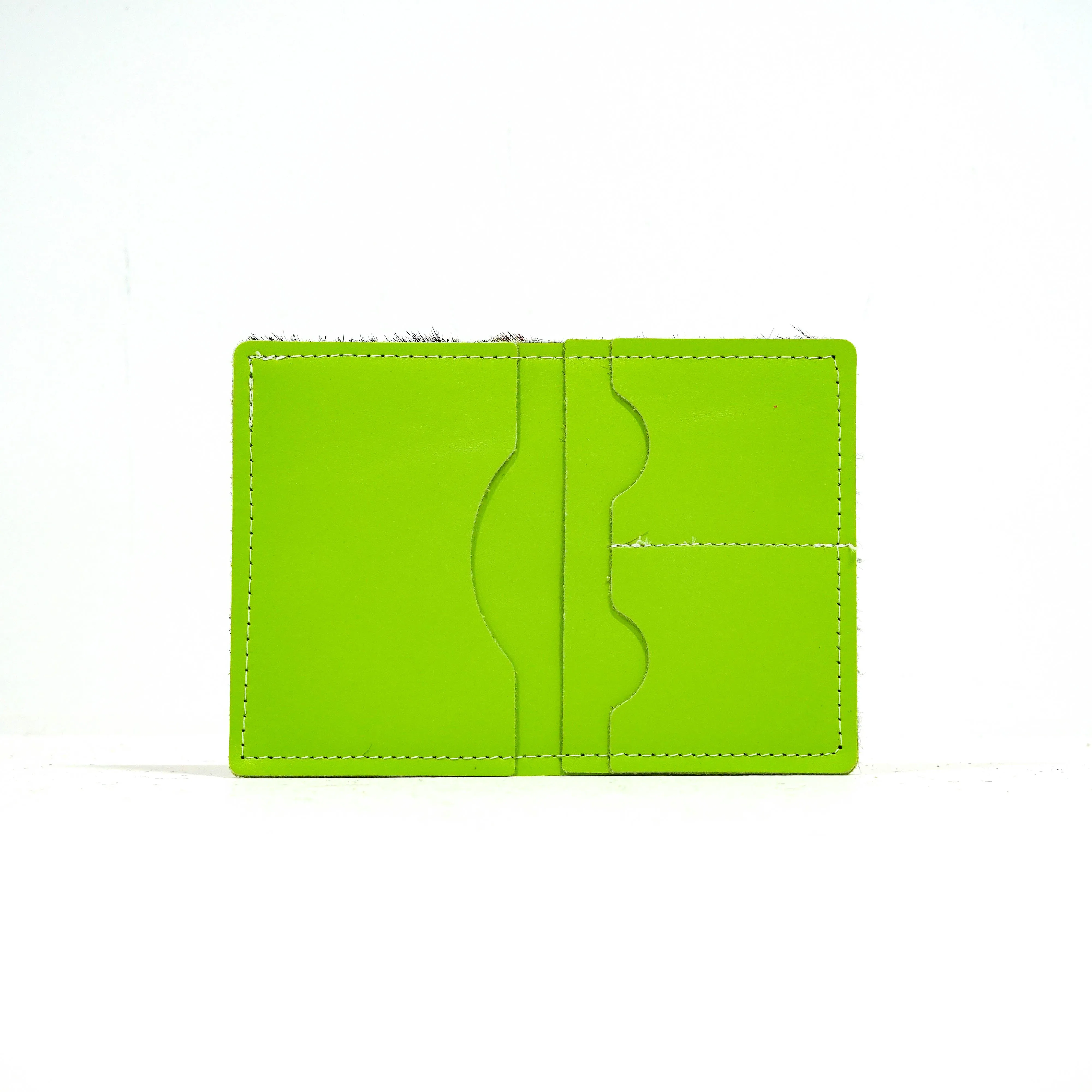 Waylon Wallet - Brindle w/ Lime Green Leather